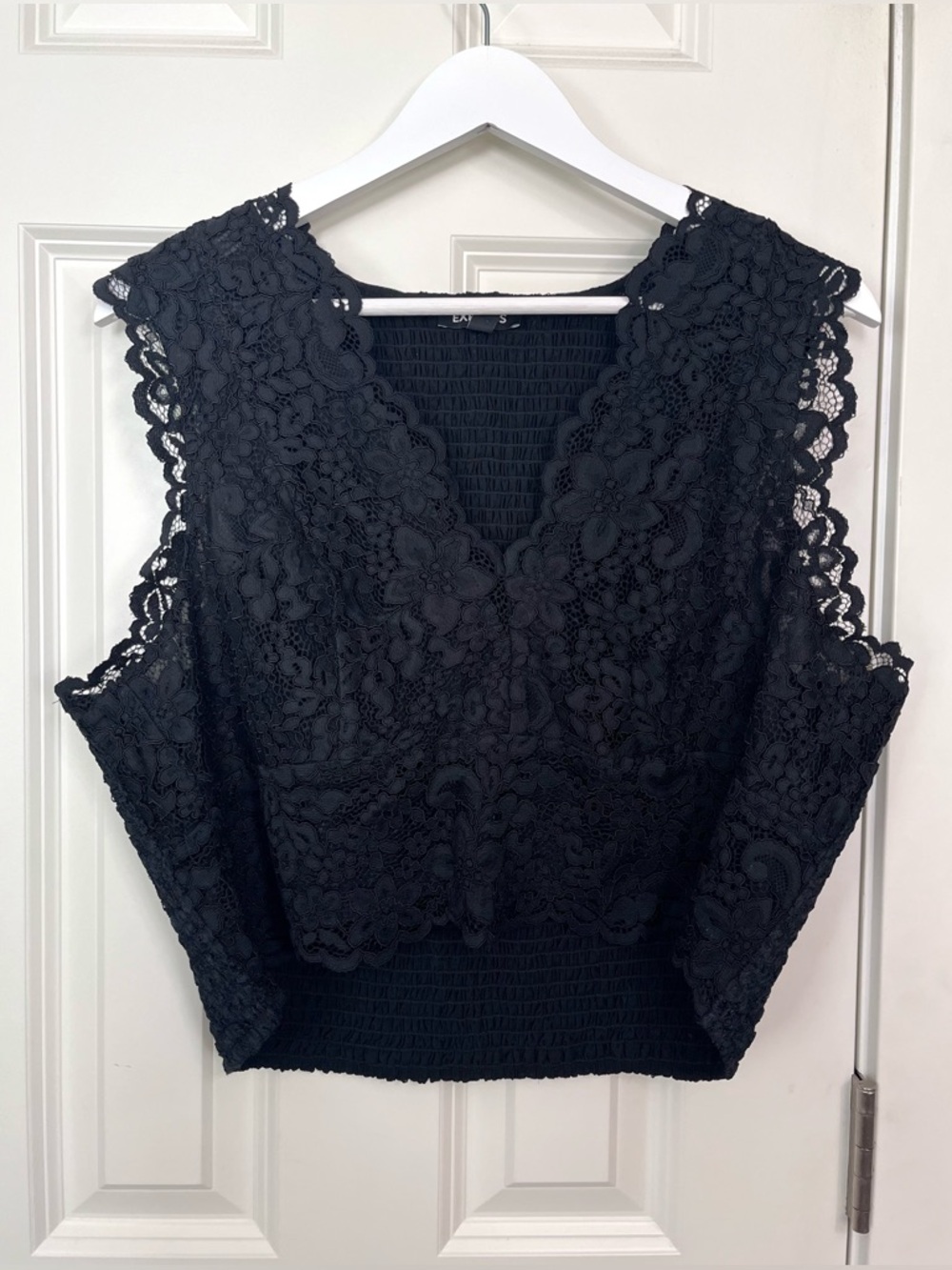 Express Smocked Lace Cropped Tank Nwot